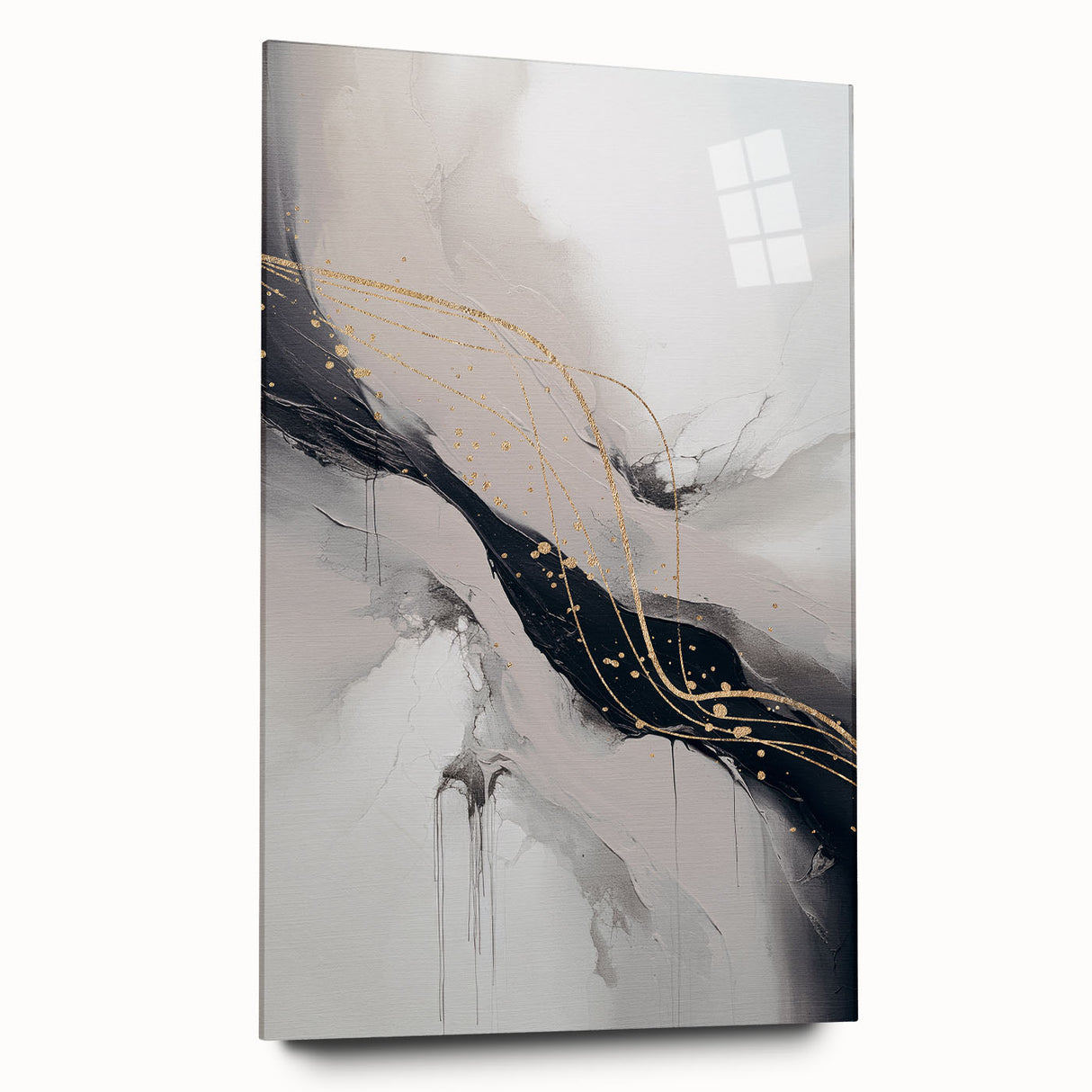 Abstract modern wall art collection featuring vibrant colors and geometric shapes, elegantly displayed in a side view without pins, perfect for contemporary decor.