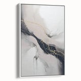 Framed canvas wall art showcasing an abstract modern design in vibrant colors, displayed against a white background, ideal for contemporary home decor.