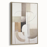 Framed abstract modern wall art featuring a vibrant gold design, showcasing a sleek side view. Perfect for contemporary home decor, adding elegance and color.