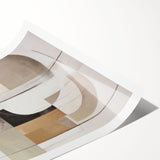 Abstract modern design wall art print showcasing vibrant colors and geometric shapes, rolled and ready for display. Ideal for contemporary home decor or art enthusiasts.