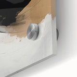 Close-up of abstract modern wall art collection featuring vibrant colors and geometric patterns on acrylic glass, ideal for contemporary home decor.