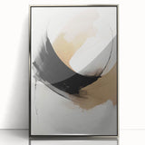 Framed abstract modern wall art collection featuring a sleek silver acrylic design, showcasing geometric shapes and vibrant colors, perfect for contemporary decor.