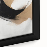 Close-up of a framed abstract modern wall art piece showcasing vibrant colors and geometric shapes, perfect for contemporary home decor. The artwork adds a bold, artistic touch to any room.