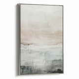 Framed abstract modern wall art collection showcasing vibrant colors and geometric shapes, set against a silver frame for a contemporary look.