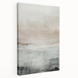 Abstract modern wall art collection featuring vibrant colors and geometric patterns on stretched canvas, showcasing a side view of the artwork.