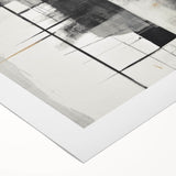 Abstract modern wall art design showcasing vibrant colors and geometric shapes, printed on rolled canvas, perfect for contemporary home decor.