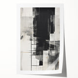 Abstract modern design wall art print showcasing vibrant colors and geometric shapes, rolled for easy shipping and display in contemporary interiors.