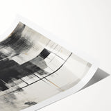 Abstract modern wall art print showcasing vibrant colors and dynamic shapes, rolled for easy storage and shipment, perfect for contemporary home decor.