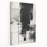 Abstract modern design wall art collection displayed in a side view, featuring vibrant colors and geometric patterns on a stretched canvas, ideal for contemporary decor.