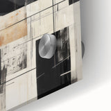 Close-up of a vibrant abstract modern wall art piece featuring bold colors and dynamic shapes, designed for contemporary home decor. Perfect for enhancing any living space with a stylish and artistic touch.