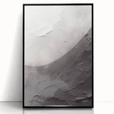 Framed abstract modern wall art design featuring a sleek black frame and vibrant colors, ideal for contemporary home decor, displayed from a front view.