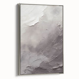 Framed canvas wall art showcasing an abstract modern design with silver accents, enhancing contemporary decor. Ideal for living rooms or offices.