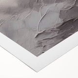 Abstract modern wall art design featuring vibrant blue and orange swirls on a rolled canvas, showcasing contemporary artistic expression ideal for home decor.