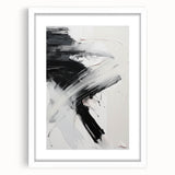 Contemporary abstract wall art collection framed with a white mat, showcasing a geometric design in vibrant colors, ideal for modern home decor.