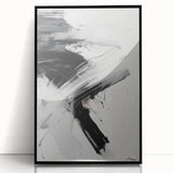 Framed abstract modern wall art collection showcasing vibrant colors and geometric patterns, featuring a sleek black frame, perfect for contemporary home decor.