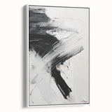 Framed abstract modern wall art featuring geometric shapes in soft pastel colors, displayed against a white background, ideal for contemporary home decor.