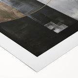 Abstract modern wall art featuring vibrant colors and geometric shapes on rolled canvas, ideal for contemporary home decor. Packaged securely in a cardboard tube for protection during shipping.