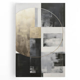 Abstract modern wall art collection featuring vibrant colors and geometric shapes on stretched canvas, ideal for contemporary home decor. Perfect for adding a pop of color and artistic flair to any living space.