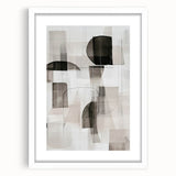 Abstract modern wall art collection featuring a framed piece with a white mat, showcasing vibrant colors and geometric patterns, ideal for contemporary home decor. Perfect for adding a stylish touch to living spaces or offices.