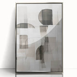 Framed abstract modern wall art featuring a silver acrylic design, showcasing intricate patterns and textures, perfect for contemporary home decor.