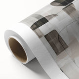 Abstract modern wall art canvas featuring vibrant colors and geometric shapes, rolled for easy shipping and display, ideal for contemporary home decor.