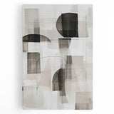 Abstract modern wall art featuring vibrant colors and geometric shapes on stretched canvas, ideal for contemporary home decor and artistic expression.