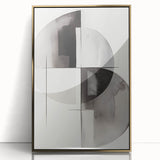 Framed abstract modern wall art design showcasing a gold-accented acrylic piece, perfect for contemporary decor. Ideal for enhancing living spaces or offices.