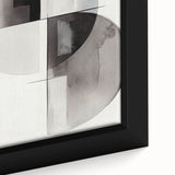 Close-up of a framed abstract modern wall art piece, showcasing vibrant colors and intricate patterns, perfect for enhancing contemporary home decor.