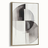 Framed abstract modern wall art collection showcasing a gold and black design, elegantly displayed from the side, perfect for contemporary home decor.