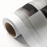 Abstract modern wall art design on rolled canvas, showcasing vibrant colors and dynamic shapes, perfect for contemporary home decor and artistic expression.