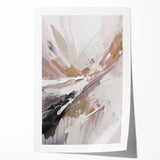 Abstract modern wall art print showcasing vibrant geometric shapes in bold colors, designed for contemporary decor. Ideal for enhancing living spaces, this rolled canvas adds a touch of sophistication and creativity to any room.