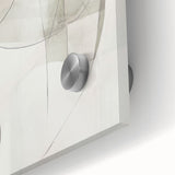 Close-up of an abstract modern wall art piece showcasing vibrant colors and intricate patterns, designed with acrylic and glass elements for a contemporary aesthetic.