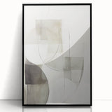 Framed abstract modern wall art in black acrylic, showcasing a dynamic design with bold geometric shapes and vibrant colors, ideal for contemporary decor.