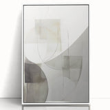 Framed abstract modern wall art design showcasing vibrant colors and geometric shapes against a white background, perfect for contemporary home decor.