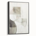Framed abstract modern wall art collection showcasing vibrant colors and geometric patterns, viewed from the side against a neutral background, perfect for contemporary decor.