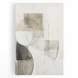 Abstract modern wall art collection on stretched canvas, showcasing vibrant colors and geometric patterns, ideal for contemporary home decor.