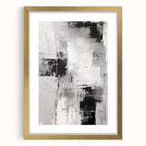 Abstract modern design wall art collection featuring an elegant gold frame with a mat, showcasing vibrant colors and geometric patterns, perfect for contemporary decor.