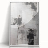 Framed abstract modern wall art collection showcasing vibrant colors and geometric shapes, featuring a sleek white frame, perfect for contemporary decor.