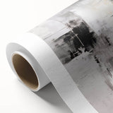 Abstract modern wall art collection on rolled canvas, showcasing vibrant geometric patterns in bold colors, ideal for contemporary home decor.