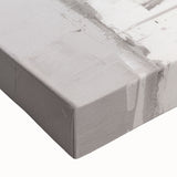 Close-up of an abstract modern design wall art piece showcasing vibrant colors and intricate patterns on a stretched canvas, ideal for contemporary decor.