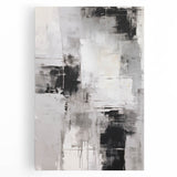 Stretched canvas wall art showcasing a vibrant abstract modern design with bold colors and geometric shapes, perfect for contemporary home decor.