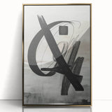 Framed abstract modern wall art collection showcasing a striking gold acrylic design, elegantly displayed in a sleek frame, perfect for contemporary home decor.