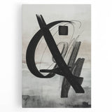 Abstract modern wall art collection featuring a vibrant color palette of blues, oranges, and yellows on stretched canvas, ideal for contemporary home decor.