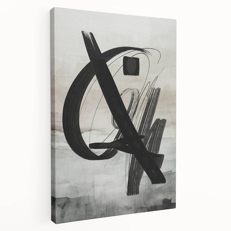 Abstract modern design wall art collection featuring vibrant colors and geometric patterns on stretched canvas, showcasing a side view that highlights its texture and depth. Perfect for contemporary home decor, this piece adds a bold artistic touch to any room.