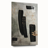 Acrylic glass wall art collection showcases an abstract modern design with vibrant colors and intricate patterns, displayed from a side view without pins, perfect for contemporary decor.