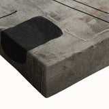 Close-up view of an abstract modern design wall art piece on stretched canvas, showcasing vibrant colors and intricate patterns, perfect for contemporary home decor.