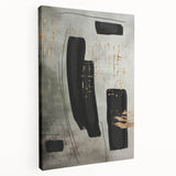 Stretched canvas art piece showcasing an abstract modern design with vibrant colors and geometric patterns, perfect for contemporary home decor.