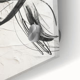 Close-up of a vibrant abstract modern wall art piece featuring dynamic colors and geometric shapes, crafted from acrylic glass for a sleek finish, enhancing contemporary decor.