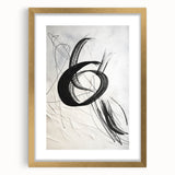 Abstract modern wall art collection featuring a framed piece with a gold mat, showcasing vibrant colors and geometric patterns, ideal for contemporary decor.