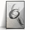 Framed acrylic wall art featuring an abstract modern design with a black frame, showcasing vibrant colors and geometric patterns, ideal for contemporary decor.